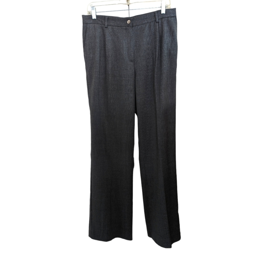 Garfield & Marks Gray Pinstriped Berman Wool blend Trouser Pants Size 8 USA